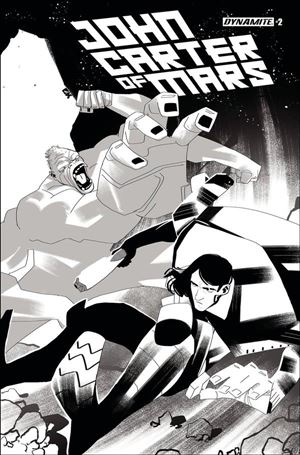 John Carter of Mars (2022) issue 2-H George Kambadais 1:10 Black & White Cover