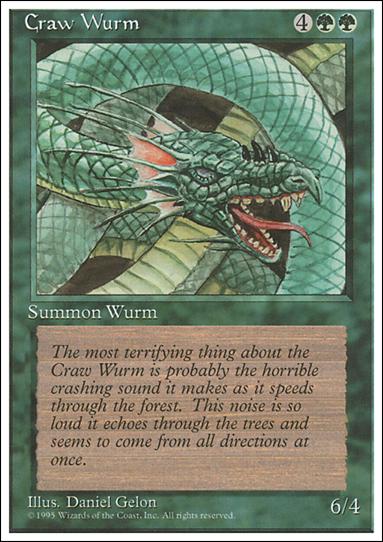 Magic the Gathering: 4th Edition (Base Set) card 238 Craw Wurm
