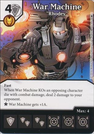 Marvel Dice Masters Iron Man and War Machine Starter Set card 23 War Machine - 