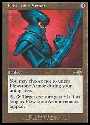 Magic the Gathering: Nemesis (Base Set) card 131 Flowstone Armor