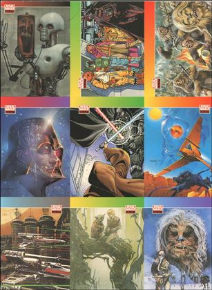 Star Wars Galaxy: Series 1 (Promo) card nn-11 9-up Sheet