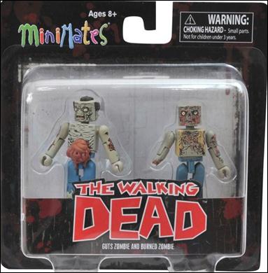 Walking Dead Minimates figure 2 Guts Zombie and Burned Zombie