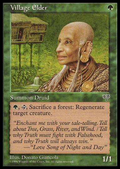 Magic the Gathering: Mirage (Base Set) card 251 Village Elder