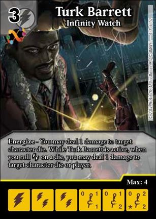 Marvel Dice Masters  Avengers Infinity Gauntlet card 134 Turk Barrett: Infinity Watch