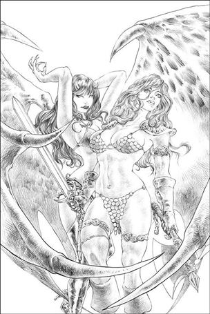 Red Sonja: Age of Chaos issue 4-K Alan Quah 1:11 Black & White Virgin Cover