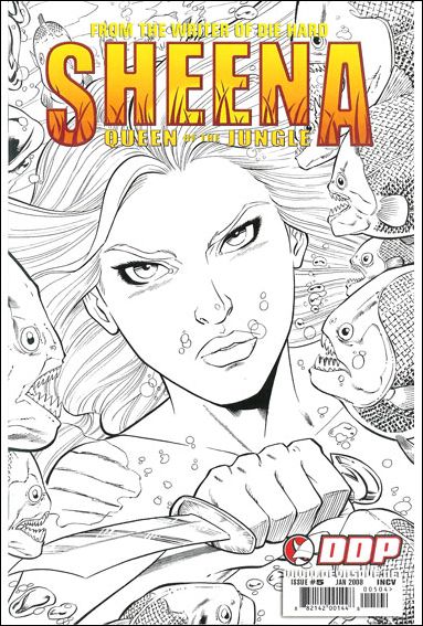 Sheena, Queen of the Jungle (2007) issue 5-D Tim Seeley 1:15 Black and White Cover
