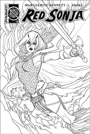 Red Sonja (2016/01) issue 1-J Marguerite Sauvage Black & White Cover 1/100