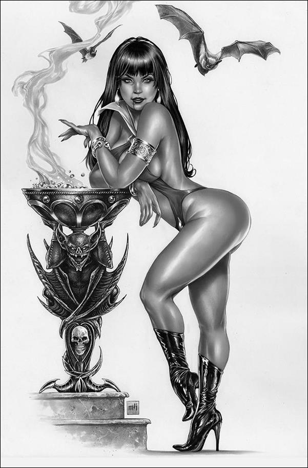 Vampirella 1992 issue One Shot-G Mike Krome 1:11 Black & White Virgin Cover