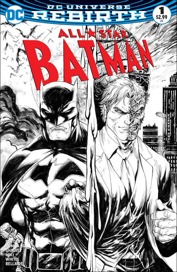 All-Star Batman issue 1-I Tyler Kirkham Midtown Comics B&W Cover
