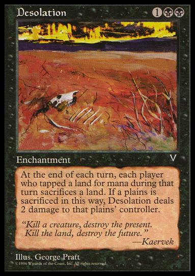 Magic the Gathering: Visions (Base Set) card 58 Desolation