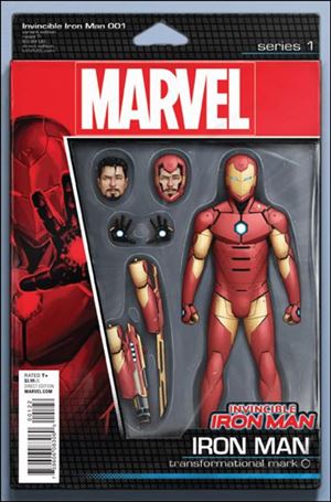 Invincible Iron Man (2015)  issue 1-H John Tyler Christopher Action Figure Cover