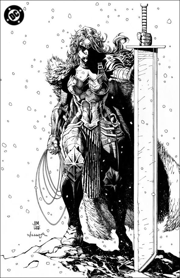 Absolute Wonder Woman issue 1-H Jim Lee B&W Virgin 1:100 Cardstock Cover