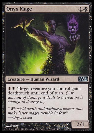 Magic the Gathering: 2012 Core Set (Base Set) card 103 Onyx Mage