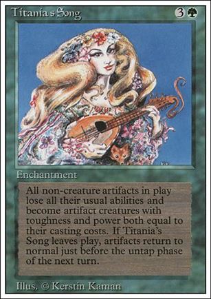 Magic the Gathering: Revised (Base Set) card 220 Titania's Song