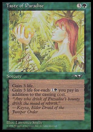 Magic the Gathering: Alliances (Base Set) card 100 Taste of Paradise