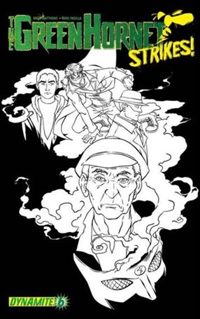 Green Hornet Strikes issue 6-B 1:15 Black and White Cover