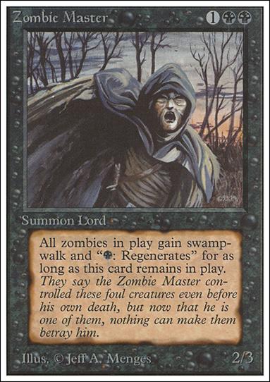 Magic the Gathering: Unlimited (Base Set) card 138 Zombie Master