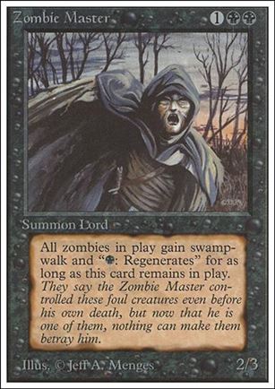 Magic the Gathering: Unlimited (Base Set) card 138 Zombie Master