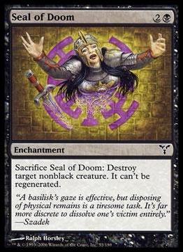 Magic the Gathering: Dissension (Base Set) card 53 Seal of Doom