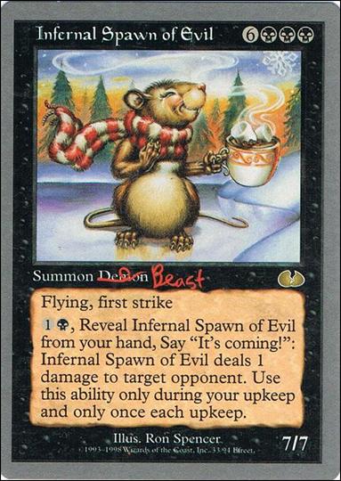 Magic the Gathering: Unglued (Base Set) card 33 Infernal Spawn of Evil