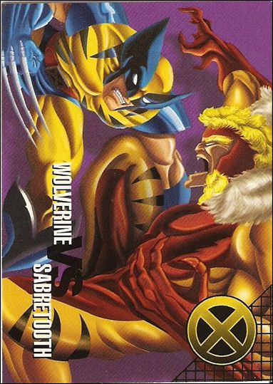 Marvel Vision (Base Set) card 54 Wolverine vs Sabretooth