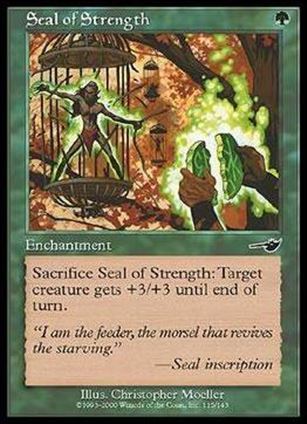 Magic the Gathering: Nemesis (Base Set) card 115 Seal of Strength