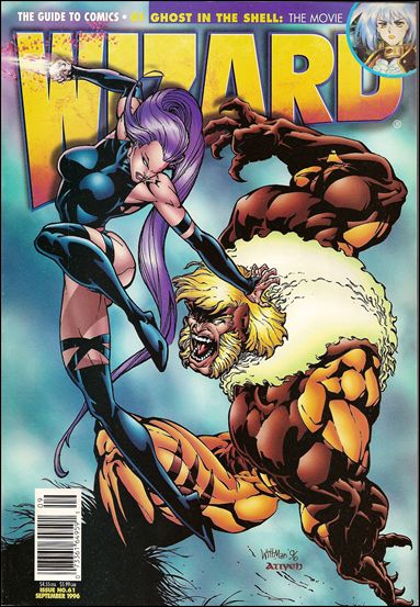 Wizard: The Guide to Comics issue 61 Bart Sears Psylocke & Sabretooth Cover