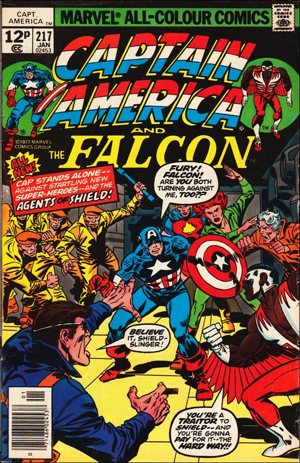 Captain America (1968) issue 217-B UK Price Cover