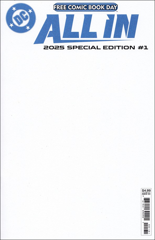 DC All In 2025 FCDB Special Edition issue 1-C Blank/Sketch Cover