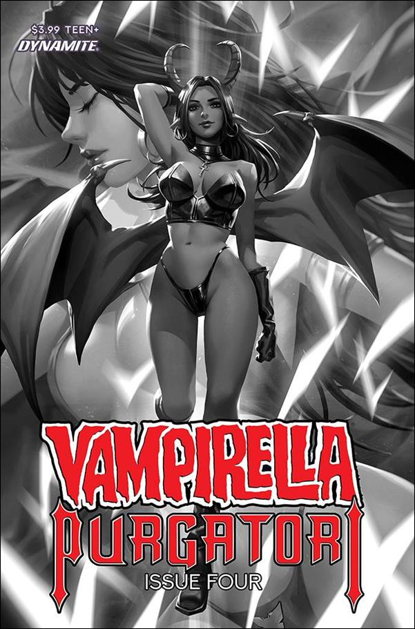Vampirella vs Purgatori issue 4-O Derrick Chew 1:30 Black & White Cover
