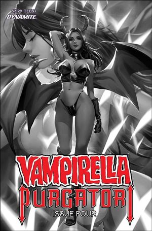 Vampirella vs Purgatori issue 4-O Derrick Chew 1:30 Black & White Cover