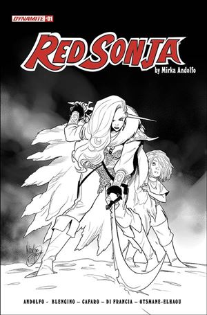 Red Sonja (2021) issue 1-J Mirka Andolfo 1:15 Black & White Cover