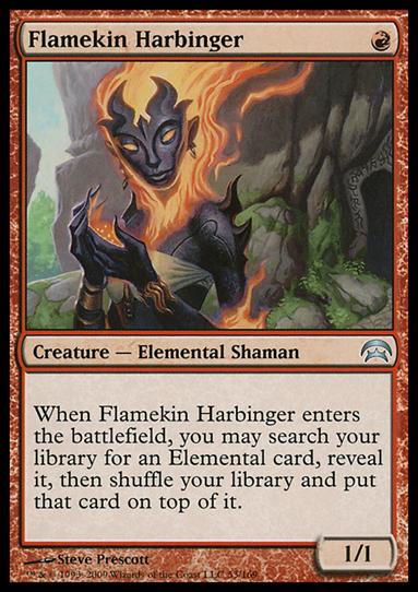 Magic the Gathering: Planechase (Base Set) card 53 Flamekin Harbinger