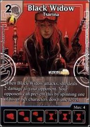 Marvel Dice Masters Avengers vs. X-Men  card 129-B Black Widow: Tsarina (World Championship 2015)
