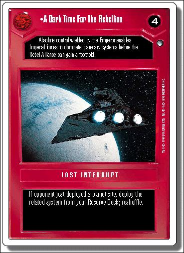 Star Wars: Hoth Revised (Base Set) card 35 A Dark Time For The Rebellion