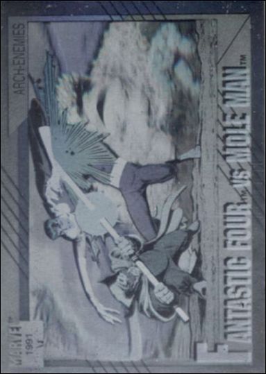 Marvel Universe: Series 2 (Hologram Subset) card H-5 Fantastic Four vs Mole Man