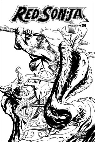 Red Sonja (2017) issue 17-F Mike McKone 1:10 Black & White Cover