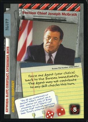 X-Files: Premiere Edition (Base Set) card XF96-0090v1 Section Chief Joseph McGrath