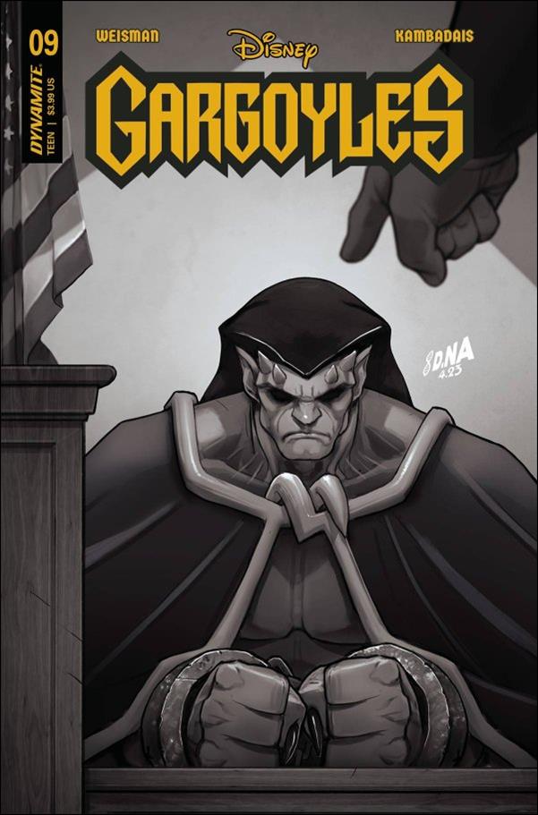 Gargoyles (2022) issue 9-H David Nakayama 1:10 B&W Cover