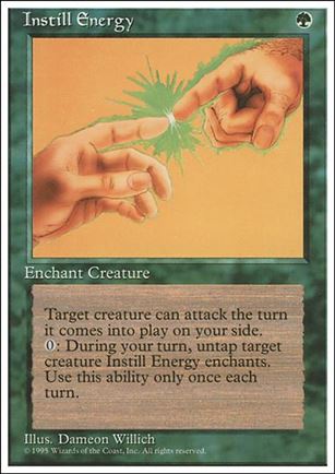 Magic the Gathering: 4th Edition (Base Set) card 252 Instill Energy