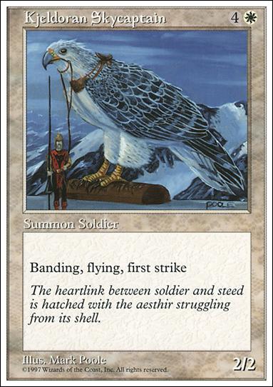 Magic the Gathering: 5th Edition (Base Set) card 45 Kjeldoran Skycaptain