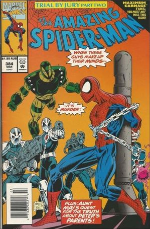 Amazing Spider-Man (1963) issue 384-B Australian Price Cover