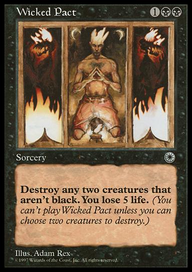 Magic the Gathering: Portal (Base Set) card 117 Wicked Pact