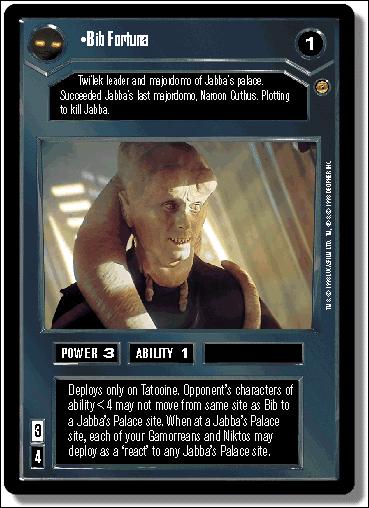 Star Wars: Jabba's Palace Limited (Base Set) card 8 Bib Fortuna