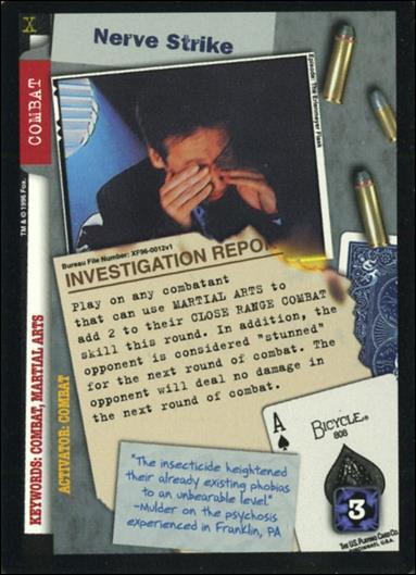 X-Files: Premiere Edition (Base Set) card XF96-0012v1 Nerve Strike