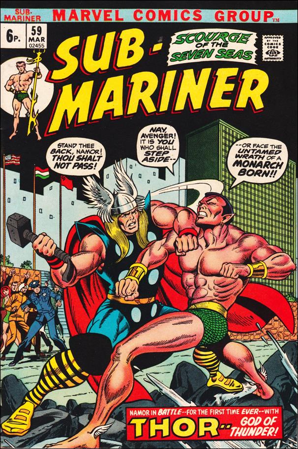Sub-Mariner (1968) issue 59-B UK Price Cover