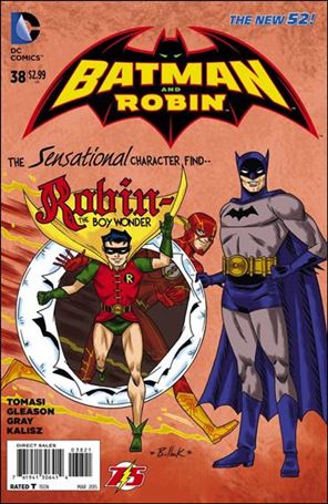 Batman and Robin (2011) issue 38-B Dave Bullock Flash 75th Anniversary Cover