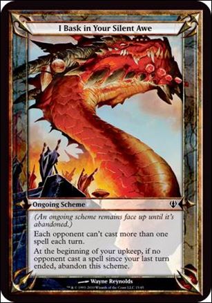 Magic the Gathering: Archenemy (Scheme Subset) card 15 I Bask in Your Silent Awe