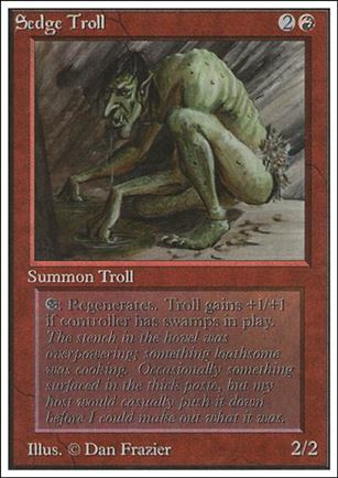 Magic the Gathering: Unlimited (Base Set) card 173 Sedge Troll
