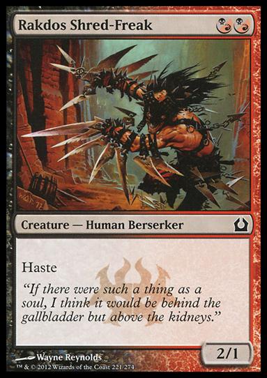 Magic the Gathering: Return to Ravnica (Base Set) card 221 Rakdos Shred-Freak